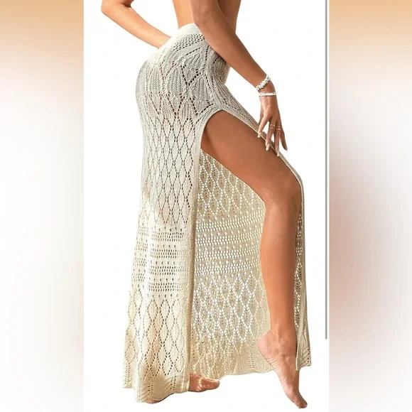 Elegant Crochet Maxi Skirt - Picture 1 of 10